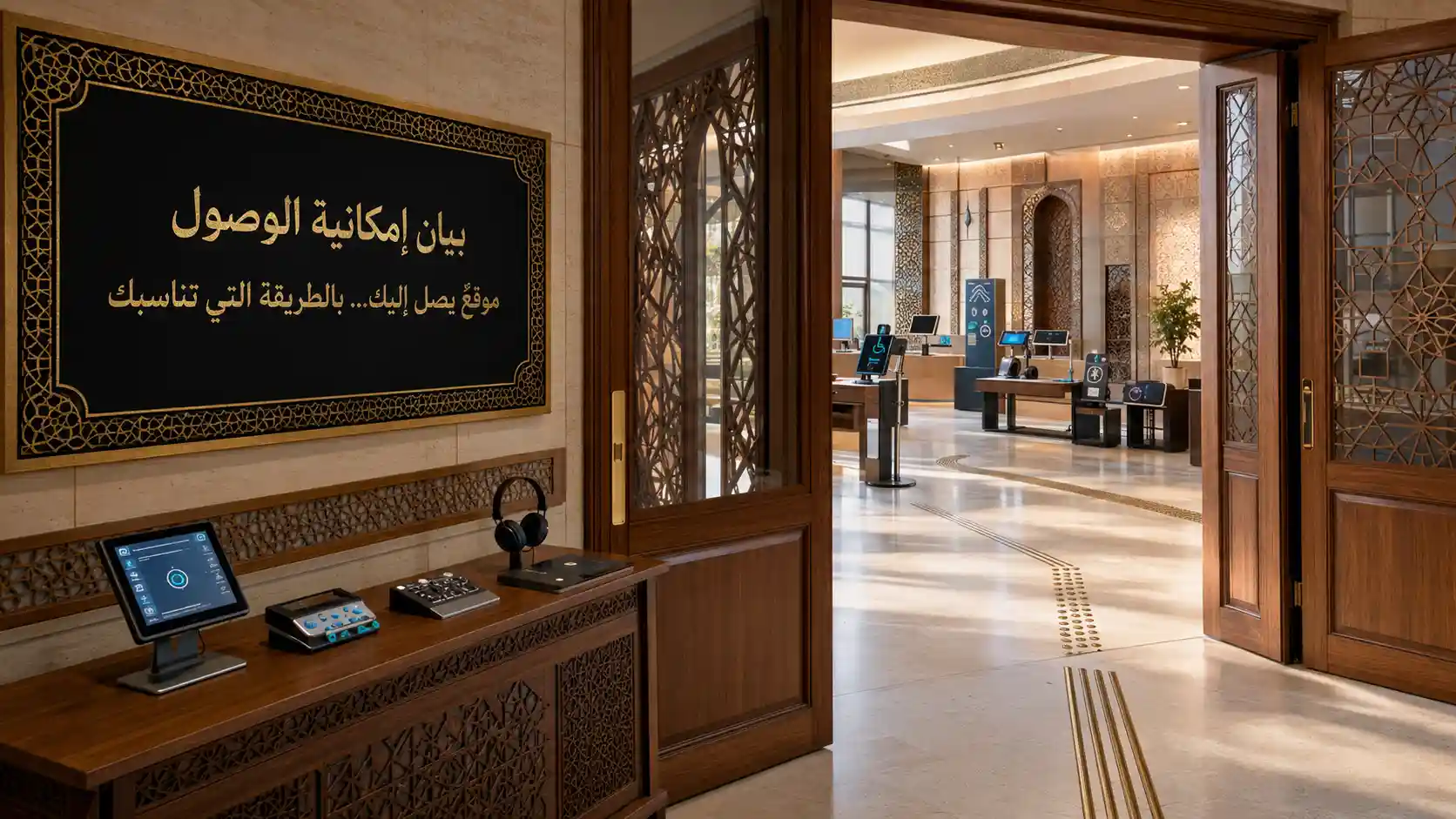 بوابة بيان إمكانية الوصول في موقع موكب الولي الأعظم