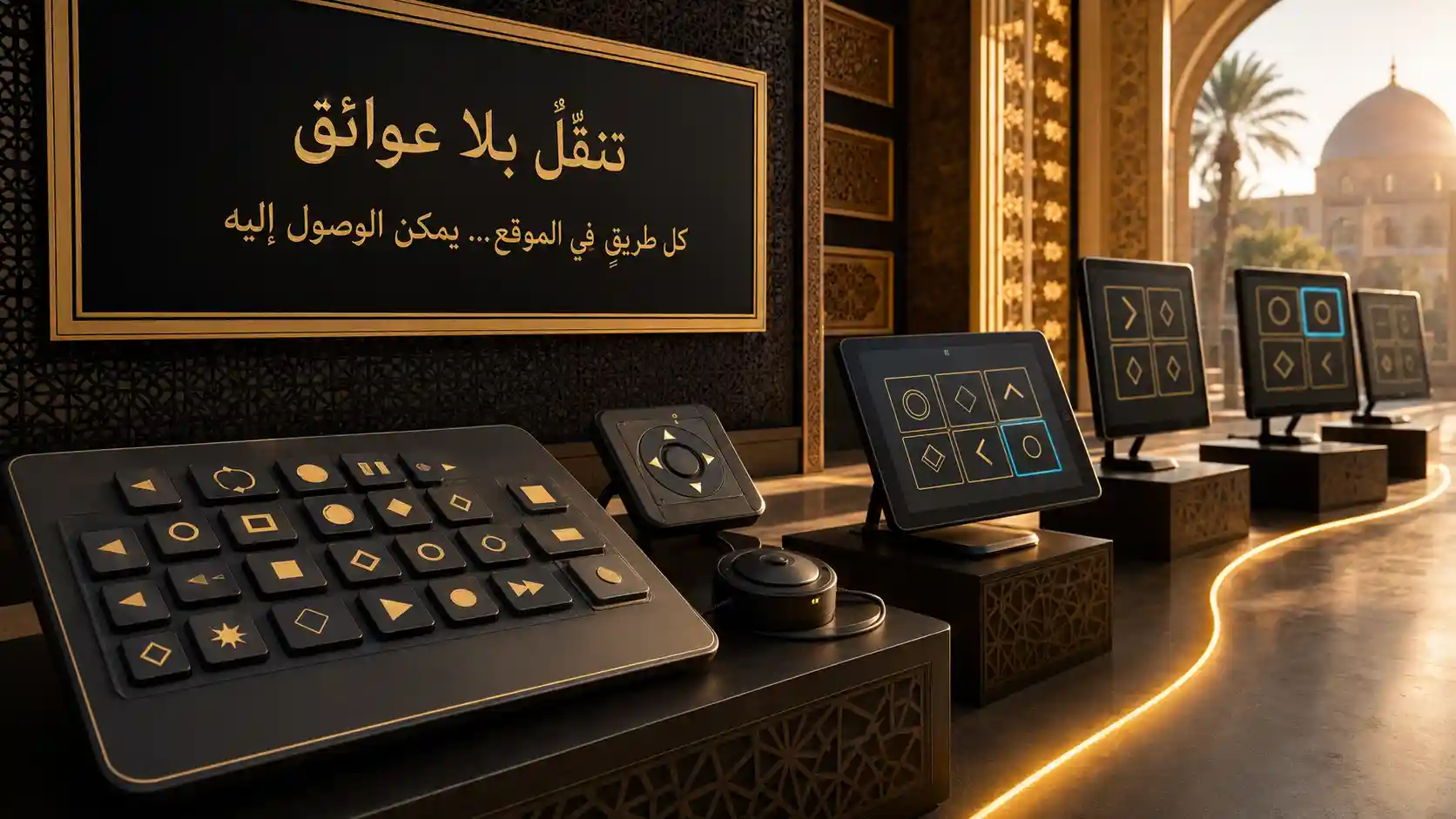 التنقل بلوحة المفاتيح ومن دون عوائق