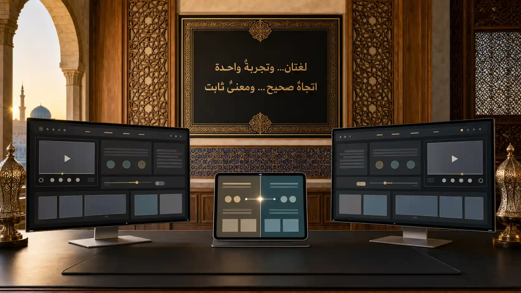 العربية والإنجليزية واتجاه الصفحة