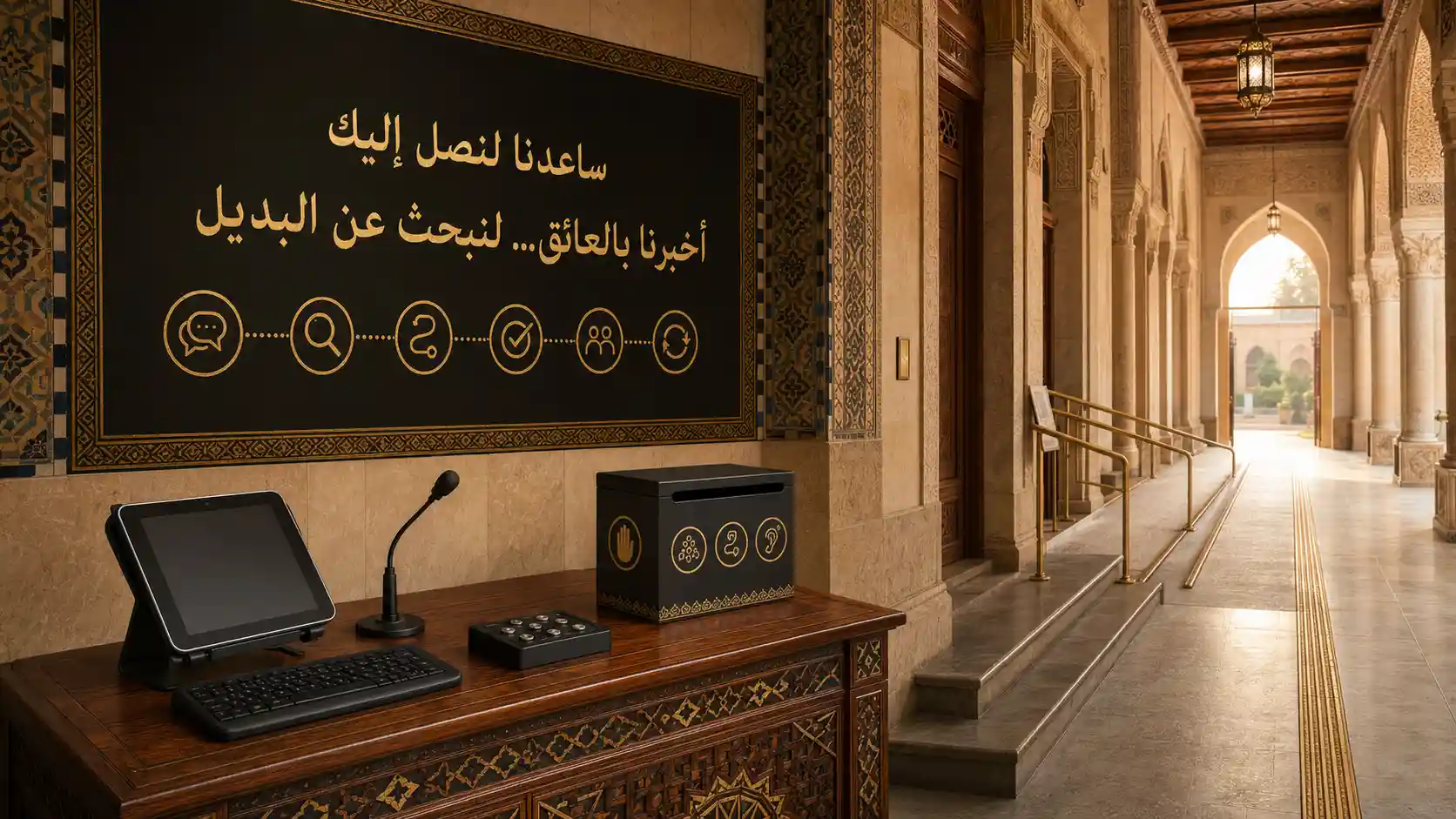 الإبلاغ عن عائق وصول والبحث عن بديل