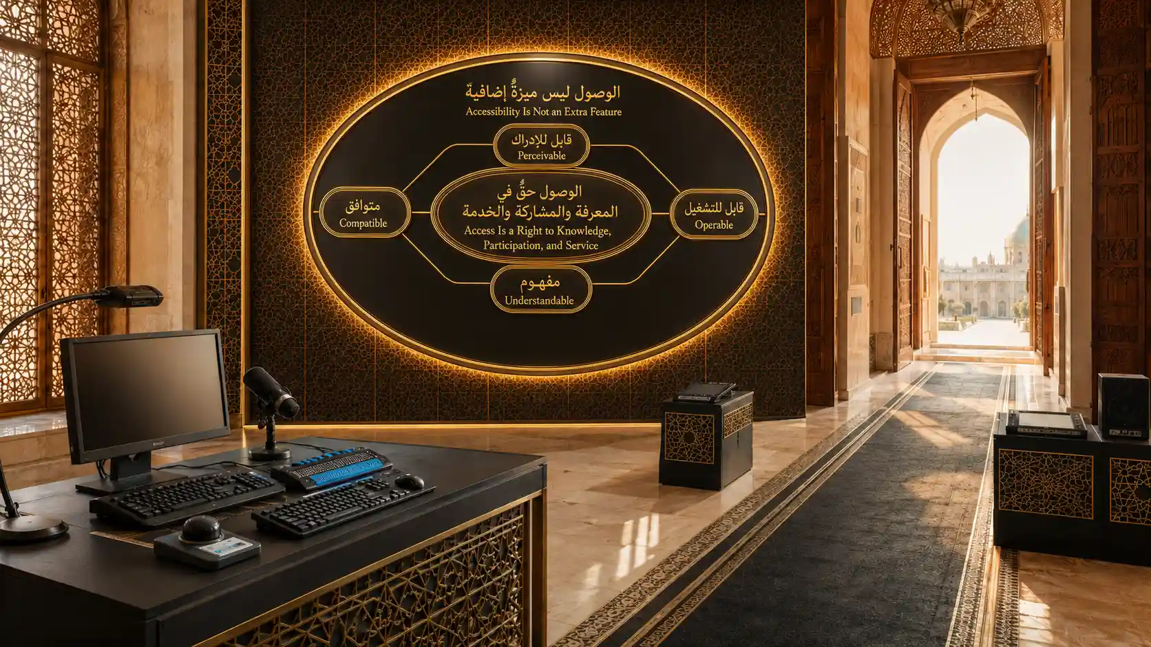 قاعة الالتزام المستمر بإمكانية الوصول