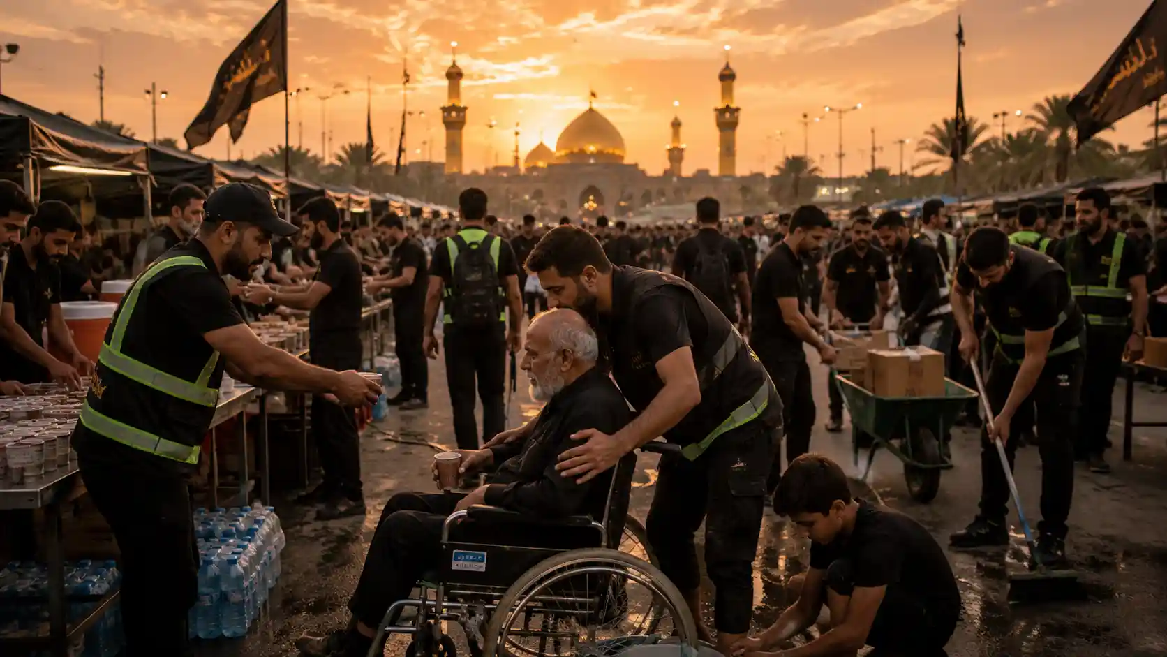 أفراد المجتمع يتبادلون الدعم والخدمة بروح التكافل