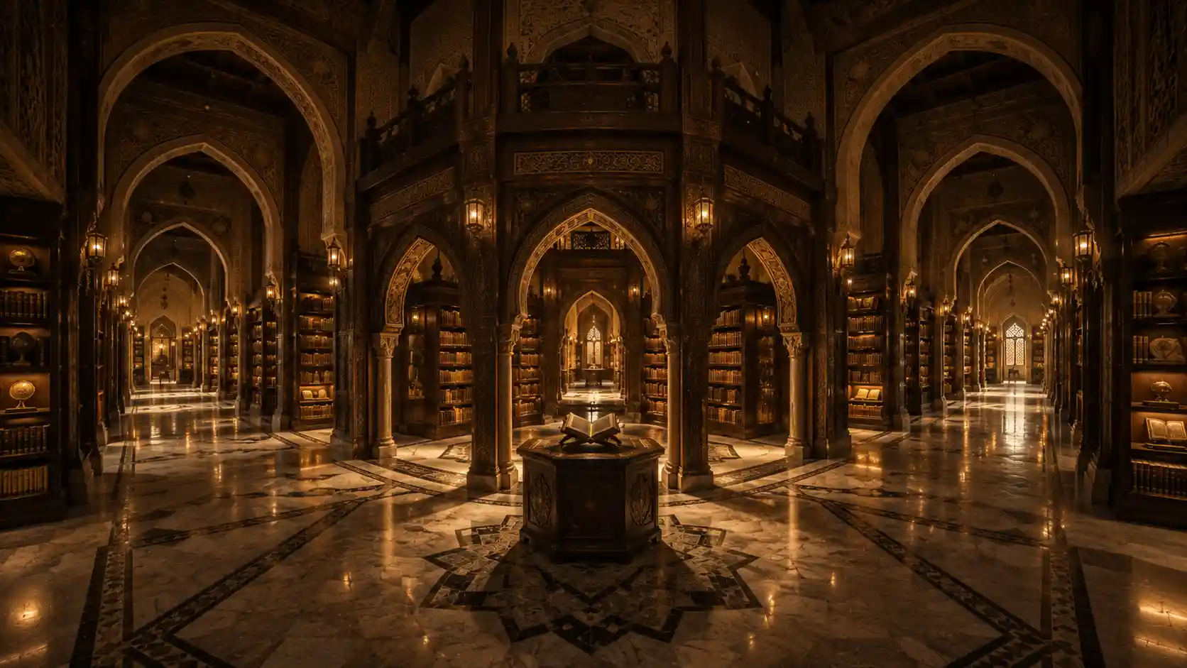 أقسام مكتبة الموكب