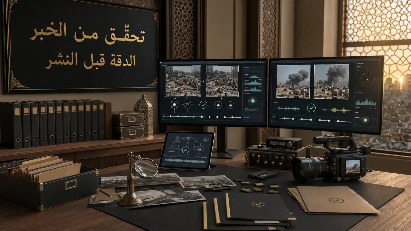 التحقق من أخبار الموكب قبل النشر