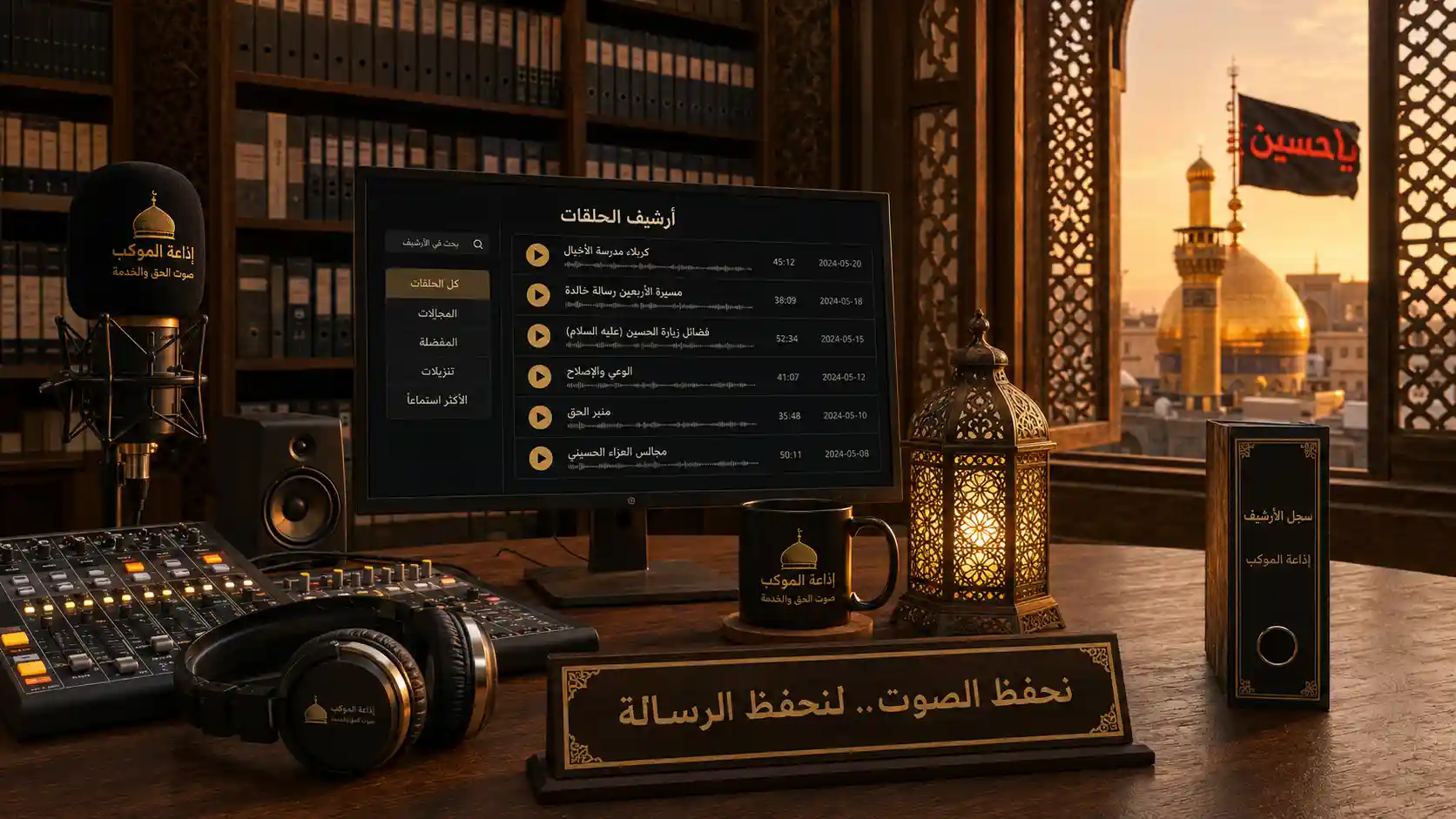 الرسالة مستمرة في إذاعة الموكب