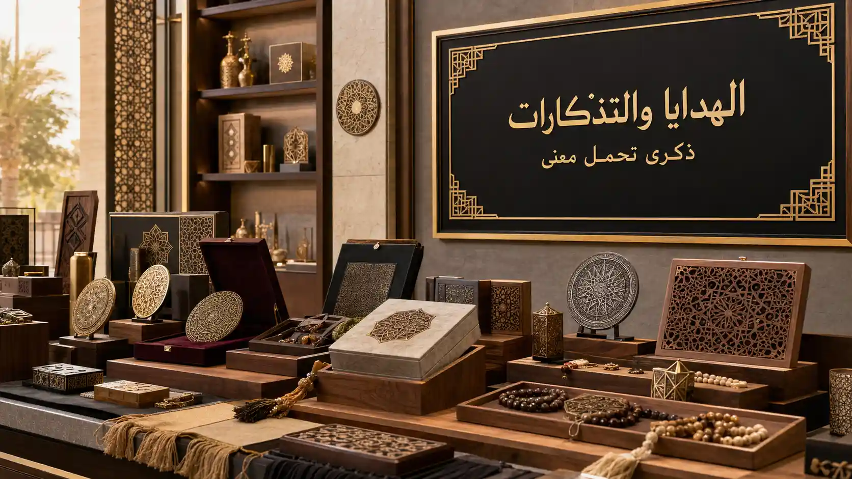 الهدايا والتذكارات في متجر الموكب