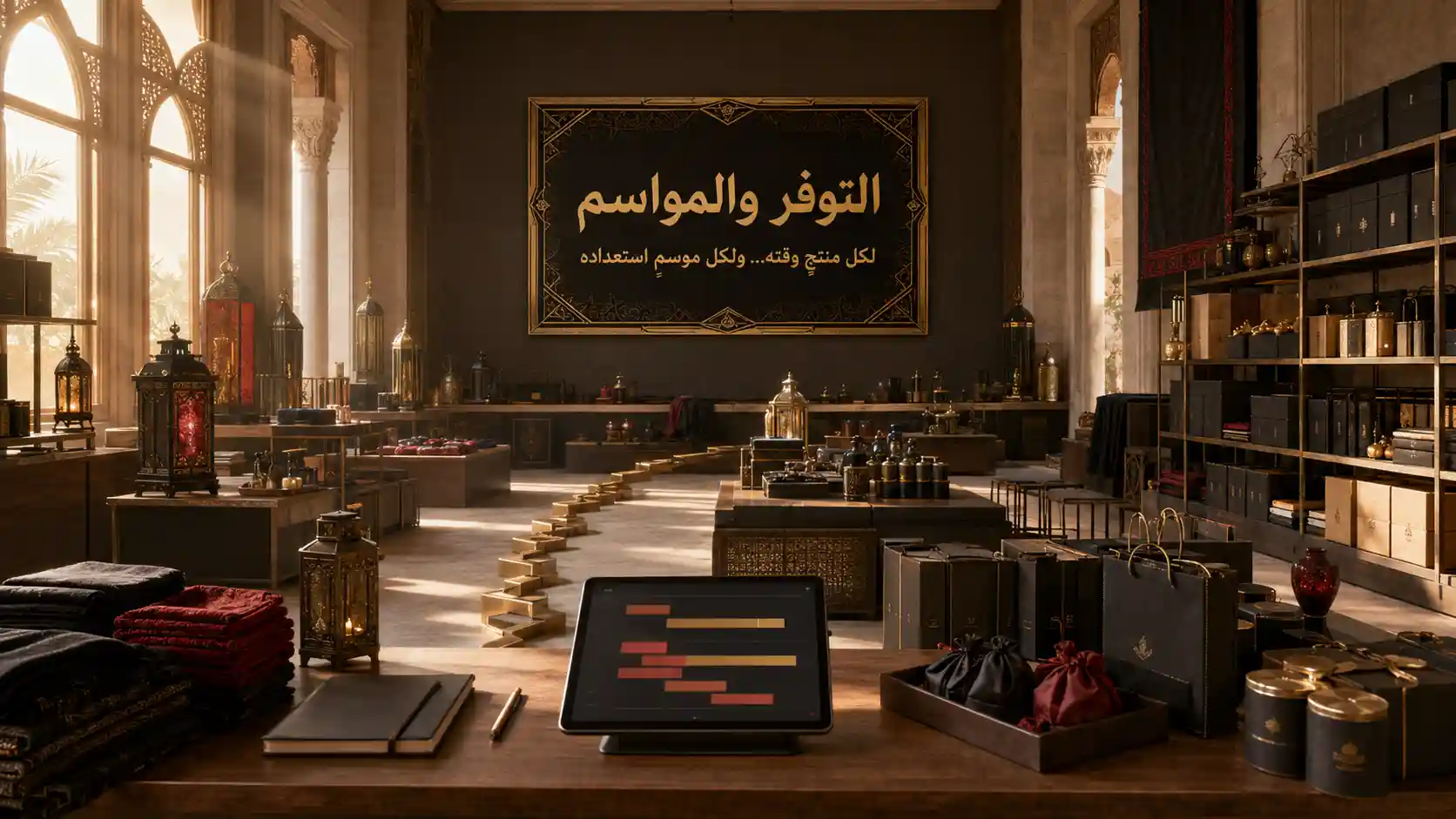التوفر والإنتاج الموسمي لمنتجات المتجر