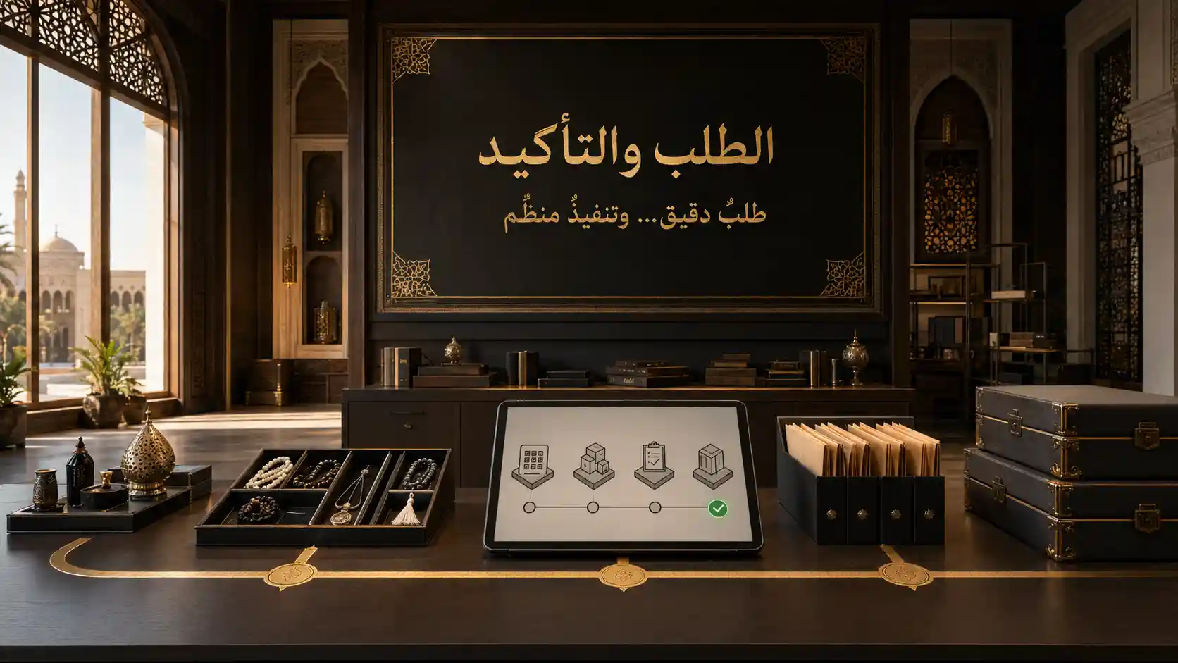 تقديم الطلب ومراجعته وتأكيده
