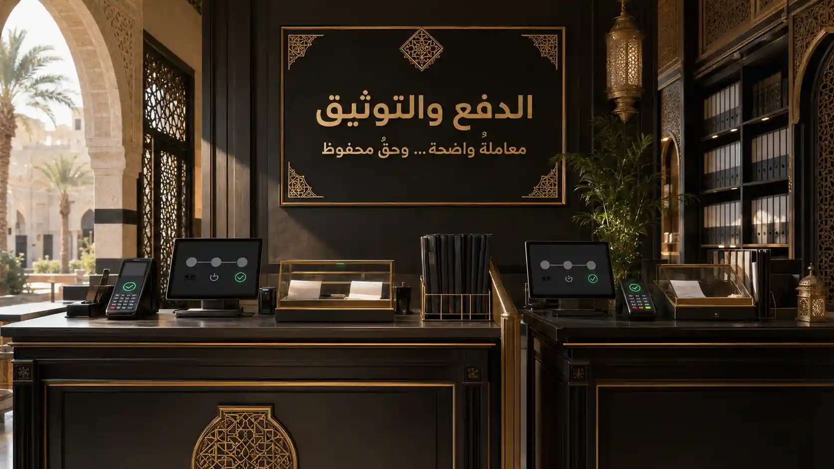الدفع والفواتير وتوثيق معاملات المتجر