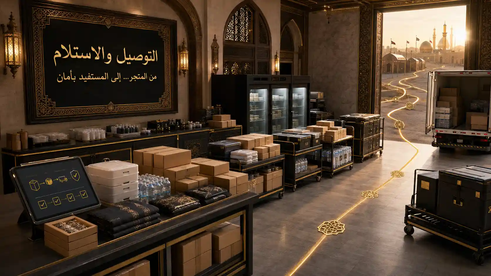 الشحن والتوصيل والاستلام الآمن