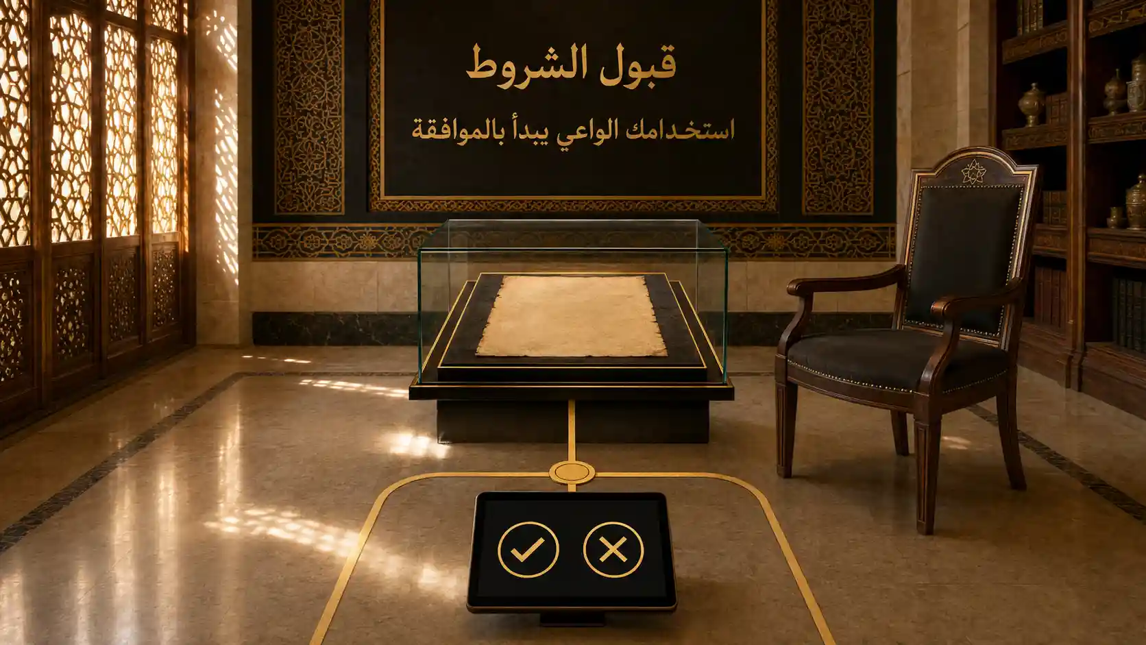 قبول شروط استخدام الموقع بوضوح