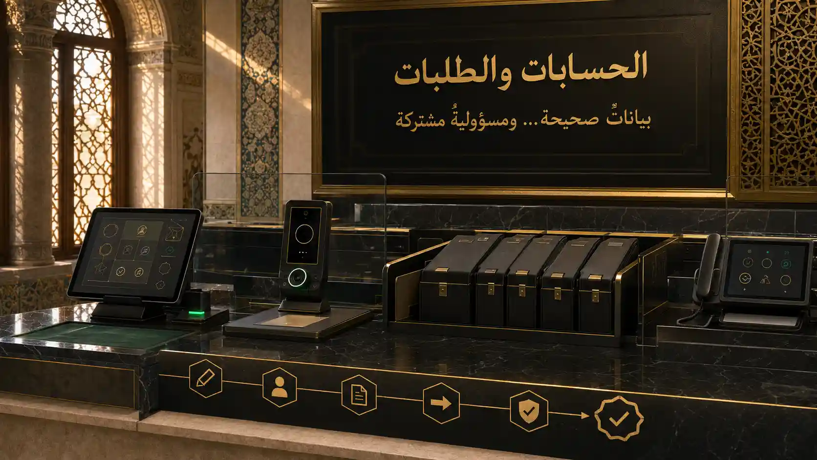 إدارة الحسابات والطلبات بمسؤولية
